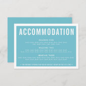 エンクロージャ詳細情報モダンターコイズアクア青 出欠カード (正面/裏面)