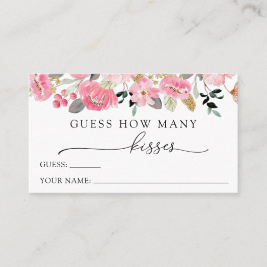 エンクロージャ・カードのキス数を推測 エンクロージャーカード (正面)