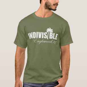 エングルウッドの分割不可能な人のTシャツの白いロゴ Tシャツ