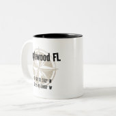 エングルウッド、フロリ航海のダ緯度経度 ツートーンマグカップ (正面左)