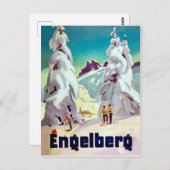 エングルバーグ，スイス，ヴィンテージ旅行 ポストカード (正面/裏面)