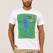 エングレ湖 フィンランド 地図 Tシャツ (正面)