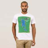 エングレ湖 フィンランド 地図 Tシャツ (正面フル)