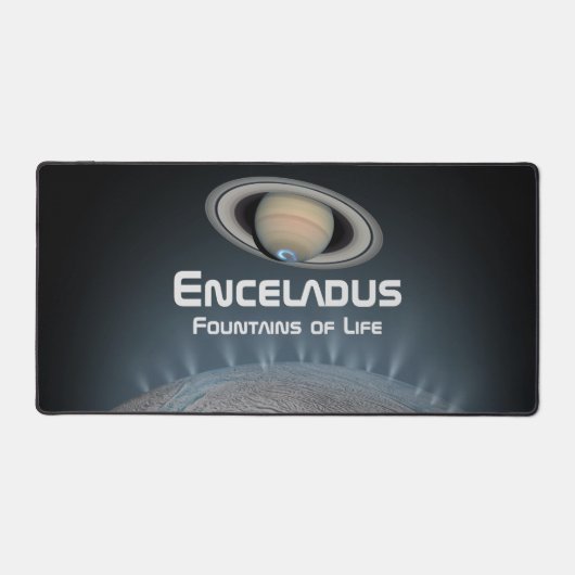 エンケラドゥス土星の月の噴水の生命 デスクマット (正面)