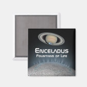 エンケラドゥス土星の月の噴水の生命 マグネット (正面/裏面)