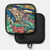 エンケラドゥス 鍋敷き (正面/裏面)