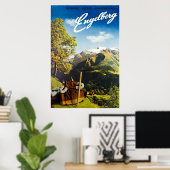 エンゲルバーグ，スイス，スキーポスター ポスター (ホームオフィス)