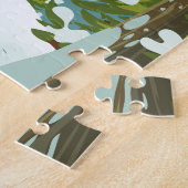 エンゲルベルグスイスのスキーポスター ジグソーパズル (側面)