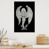 エンゲル – 白黒デザイン ポスター (キッチン)