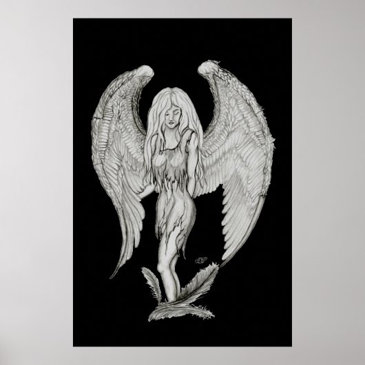 エンゲル – 白黒デザイン ポスター (正面)