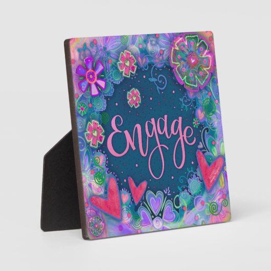 エンゲージかわいらし感動的お洒落 フォトプラーク (正面)