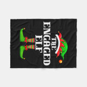 エンゲージドエルフマッチングファミリーグループクリスマスパーティー フリースブランケット (正面(横))