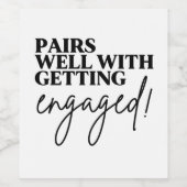 エンゲージメントとエンゲージメントのギフトを組み合わせる ワインラベル (シングルラベル)