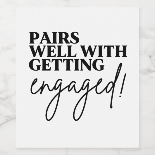 エンゲージメントとエンゲージメントのギフトを組み合わせる ワインラベル (シングルラベル)