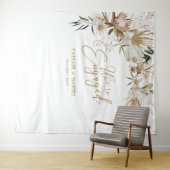 エンゲージメントのお知らせ | ボヘミアンスタイルのエンゲージメントパーティー タペストリー (インサイチュ(横))