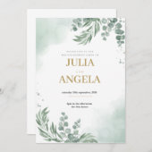 エンゲージメントの招待状テンプレート 招待状 (正面/裏面)