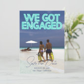 エンゲージメントの知らせ ネオンライトの写真 セーブザデート (スタンド正面)