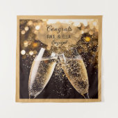 エンゲージメントをお祝いしよう！パーティーの装飾 タペストリー (正面)