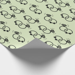 エンゲージメントギフトのウェディングリング パステルシームレス ラッピングペーパー