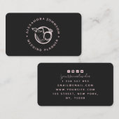 エンゲージメントダイヤモンドリング&ドリンクロゴウェディングテーマ 名刺 (正面/裏面)