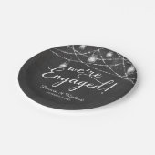 エンゲージメントパーティーのおしゃれなチョーク看板 ペーパープレート (アングル)