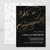 エンゲージメントパーティーのご案内 招待状 (正面/裏面)