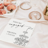 エンゲージメントパーティーのナプキン、シャンパンタワー スタンダードカクテルナプキン