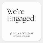 エンゲージメントパーティーのミニマルなスタイル スクエアシール (正面)