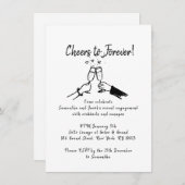 エンゲージメントパーティーの招待状 セーブザデート (正面/裏面)