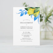 エンゲージメントパーティーの招待状 ボタニカル レモン 招待状 (スタンド正面)