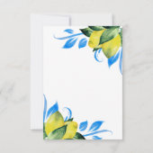 エンゲージメントパーティーの招待状 ボタニカル レモン 招待状 (裏面)