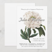 エンゲージメントパーティーの招待状 | ヴィンテージ・ボタニカル 招待状 (正面/裏面)