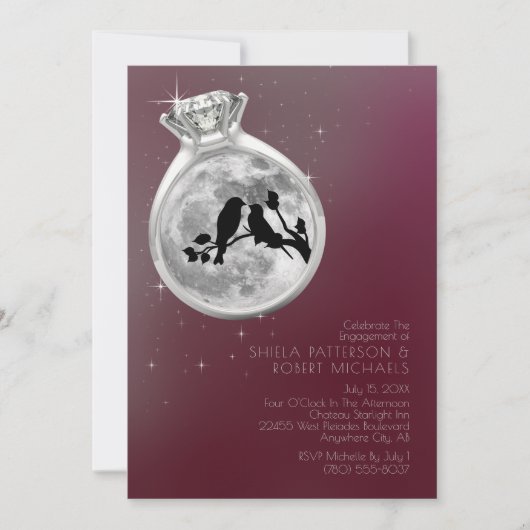 エンゲージメントパーティーの招待状 招待状 (正面)