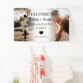 エンゲージメントパーティーカスタム2フォトコラージュウェルカム 横断幕 (インサイチュ)