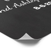 エンゲージメントパーティーサイン 婚約を申し込みました 黒板 ポスター (角)