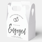 エンゲージメントパーティースクリプト文字 |ラウンドペーパー フェイバーボックス (オープン)