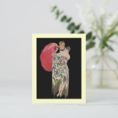 エンゲージメントパーティーフラッパーおしゃれ招待 招待状 (スタンド正面)