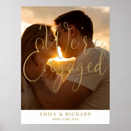 エンゲージメントパーティー写真ウェルカムサイン ポスター