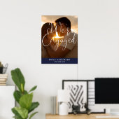 エンゲージメントパーティー写真歓迎看板 ウェルカムサイン ポスター (ホームオフィス)