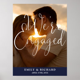 エンゲージメントパーティー写真歓迎看板 ウェルカムサイン ポスター