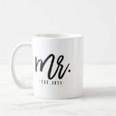 エンゲージメントパーティー夫婦お揃いのカップル コーヒーマグカップ (左)