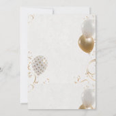 エンゲージメントパーティー招待状テンプレート 手描きの絵 招待状 (裏面)