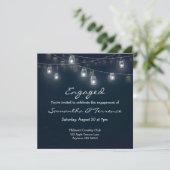 エンゲージメントパーティー招待 ろうそく ガラス瓶 ライト 招待状 (スタンド正面)