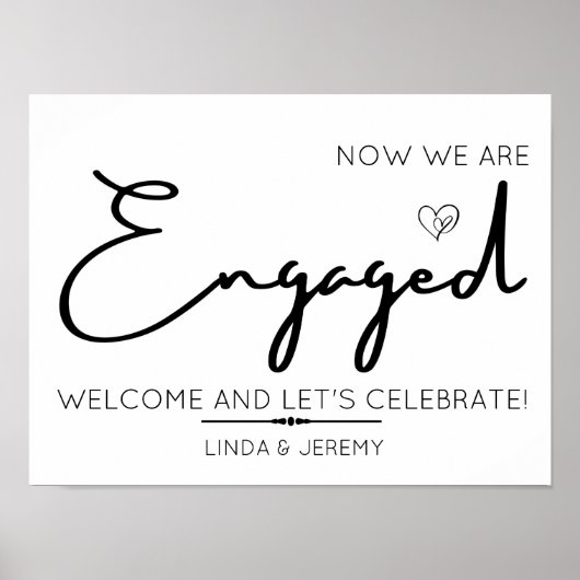 エンゲージメントパーティー ウェルカムサイン ポスター (正面)