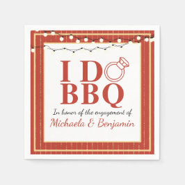 エンゲージメントパーティー カップルシャワーを私も BBQ スタンダードカクテルナプキン