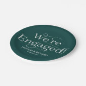 エンゲージメントパーティー グリーン ペーパープレート (アングル)