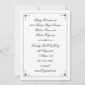 エンゲージメントパーティー シック エレガント オーダーメイドパーティー 招待状 (裏面)