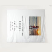 エンゲージメントパーティー フォトブース 背景ボード 写真付き タペストリー (正面(横))