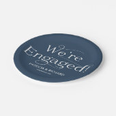 エンゲージメントパーティー ブルー 結婚するの ペーパープレート (アングル)