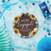 エンゲージメントパーティー ラスティックひまわり ペーパープレート (パーティー)